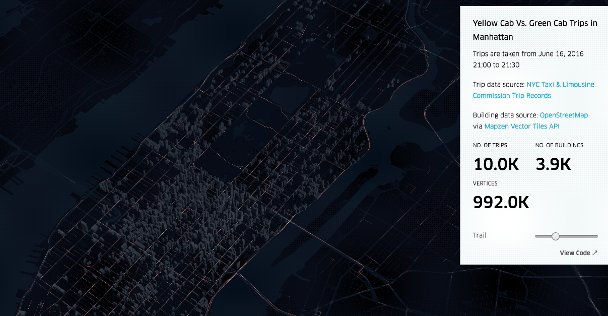 uber taxi visualisation